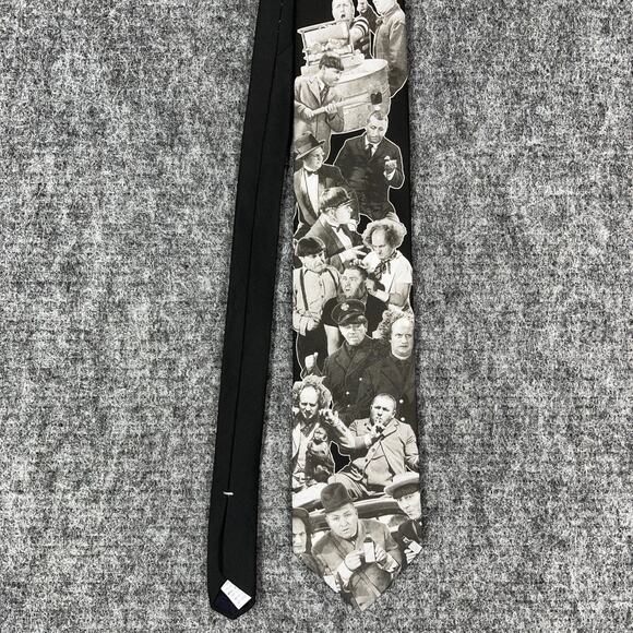 Three Stooges Tie Mens 54" 3.75" Ralph Marlin Moe Larry Curly USA Vintage 1994‎ - Picture 2 of 11